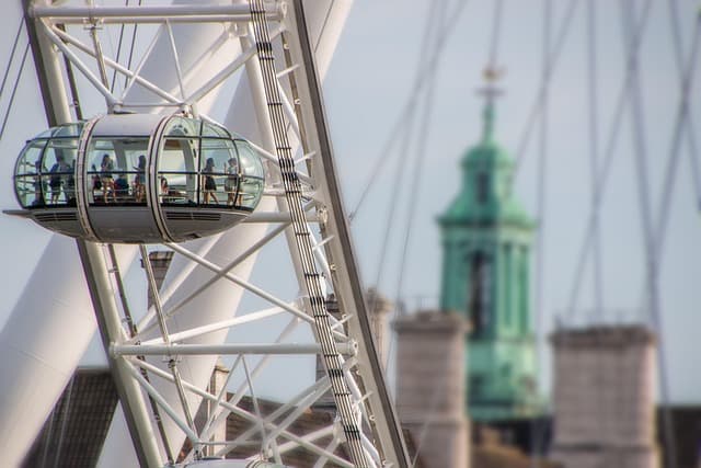 london, britain, london eye, sky, landmark, nature, ferris wheel, tourism, skyline, attraction, city, people